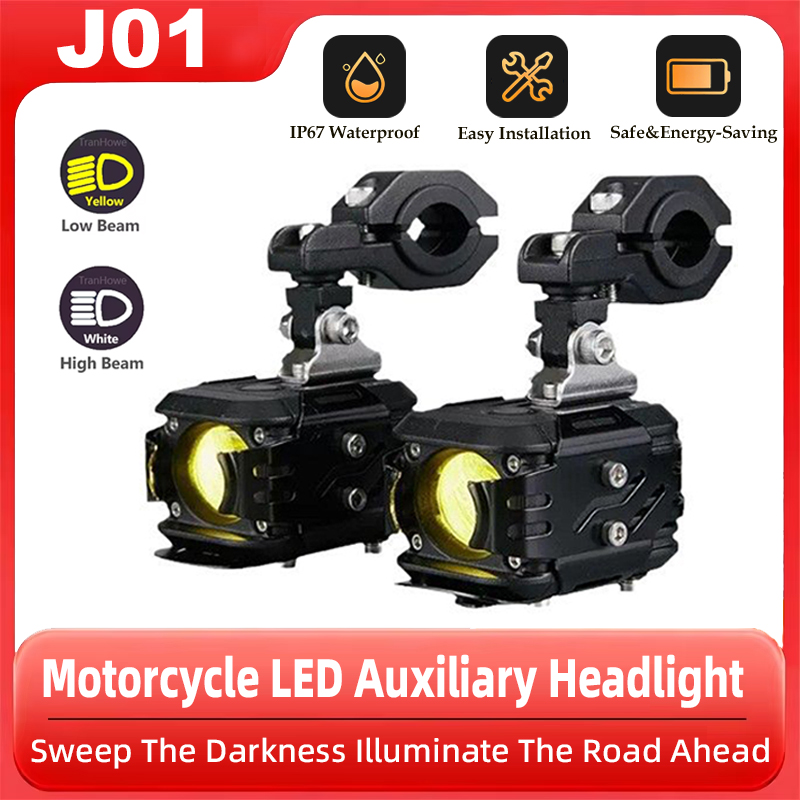 J01 オートバイ補助フロントスポットライト優れた放熱 LED ビーズ防水ワイヤレススイッチ耐久性のある安全な乗り物