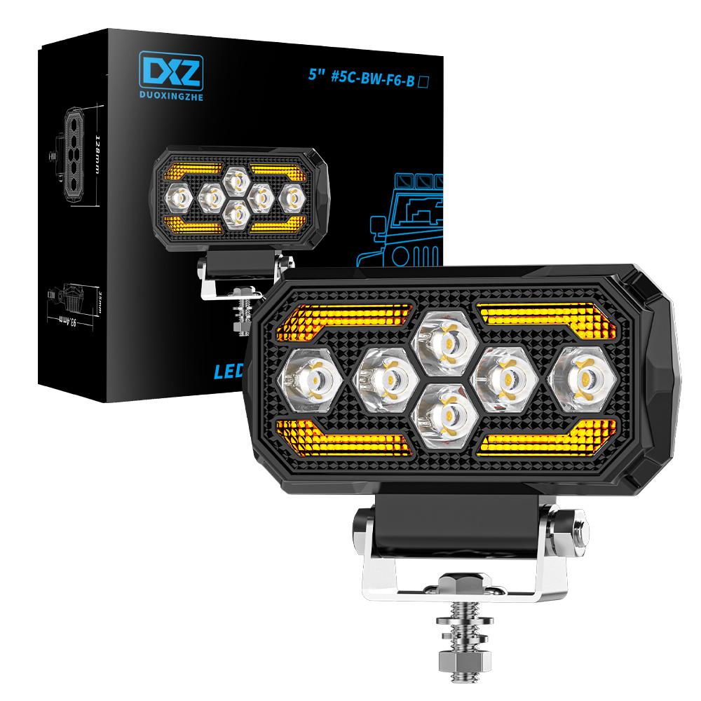 5 インチ長方形 DRL デイランニングライト修正された LED 作業灯オフロード車スポットライト ATV SUV 4X4 ヘッドライトフラッシュ
