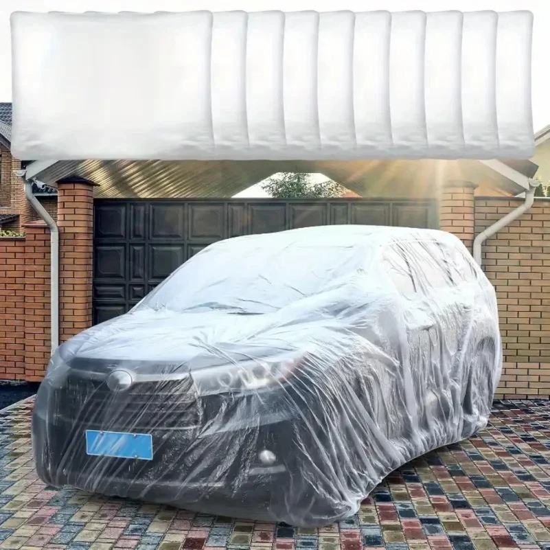 使い捨て透明ユニバーサルカーカバー - 防塵、傷のない屋内自動車プロテクター