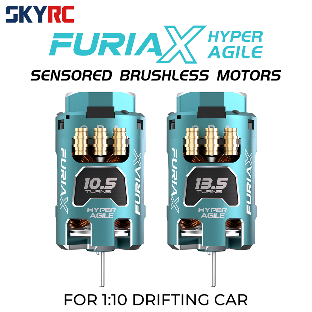 SKYRC ブラシレスモーター 1/10 RC カー FuriaX ハイパーアジャイルセンサー付きブラシレスモーター 10.5T 13.5T 1-3S 1/10 漂流車用