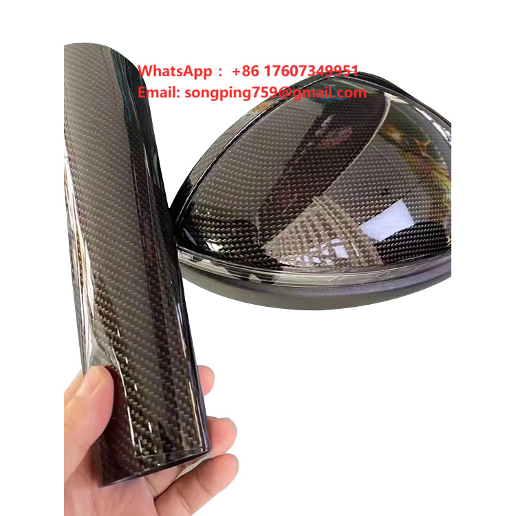 新製品 TPU 炭素繊維光沢のある車両ラッピングステッカー箔光沢のあるビニールフィルムボディカーラップフィルム 1.52*15 メートル