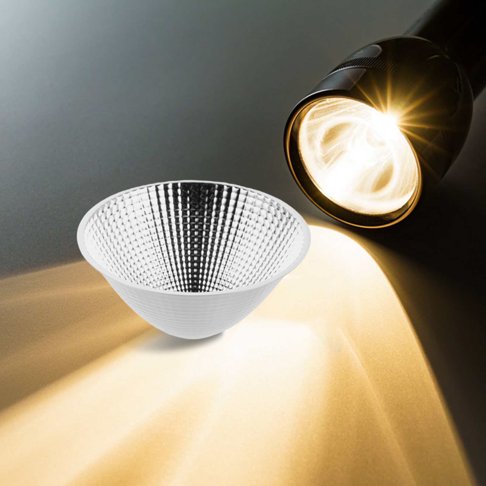 LED ライトリフレクターカップアルミスポットライト懐中電灯リフレクターカップ交換部品屋内精密照明アクセサリー
