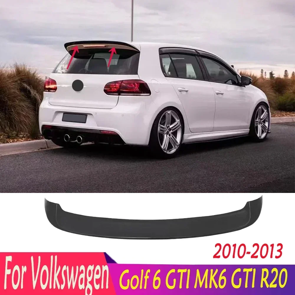 フォルクスワーゲン 2010-2013 ゴルフ 6 GTI MK6 GTI R20 ハッチバック車のリアルーフスポイラーウイングリアトランクリップスポイラーアクセサリーボディキット