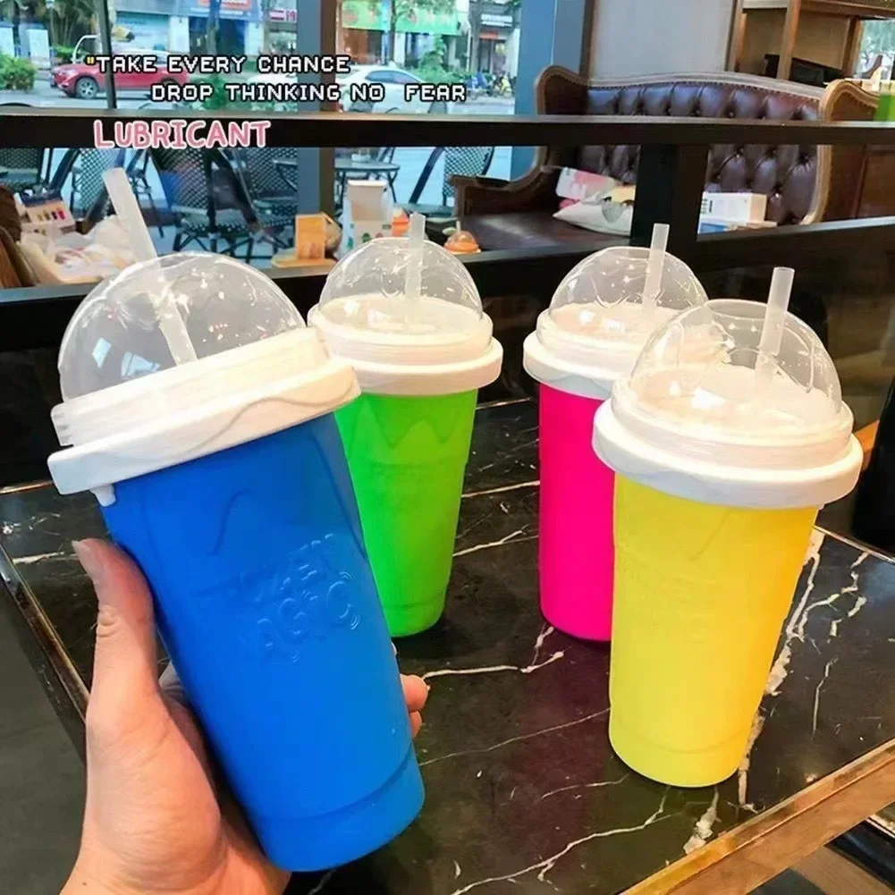 スクイーズカップ マジック クイック冷凍スムージー カップフォー ジュース ミルク アイスクリーム 二重層シリカカップ 子供 友人 家族用