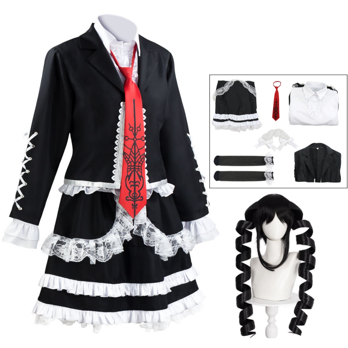 ホットダンガロンパセレスティアルーデンベルクロールプレイングカーニバルダンガロンバ衣装制服女性のハロウィンフルセットゴスロリ