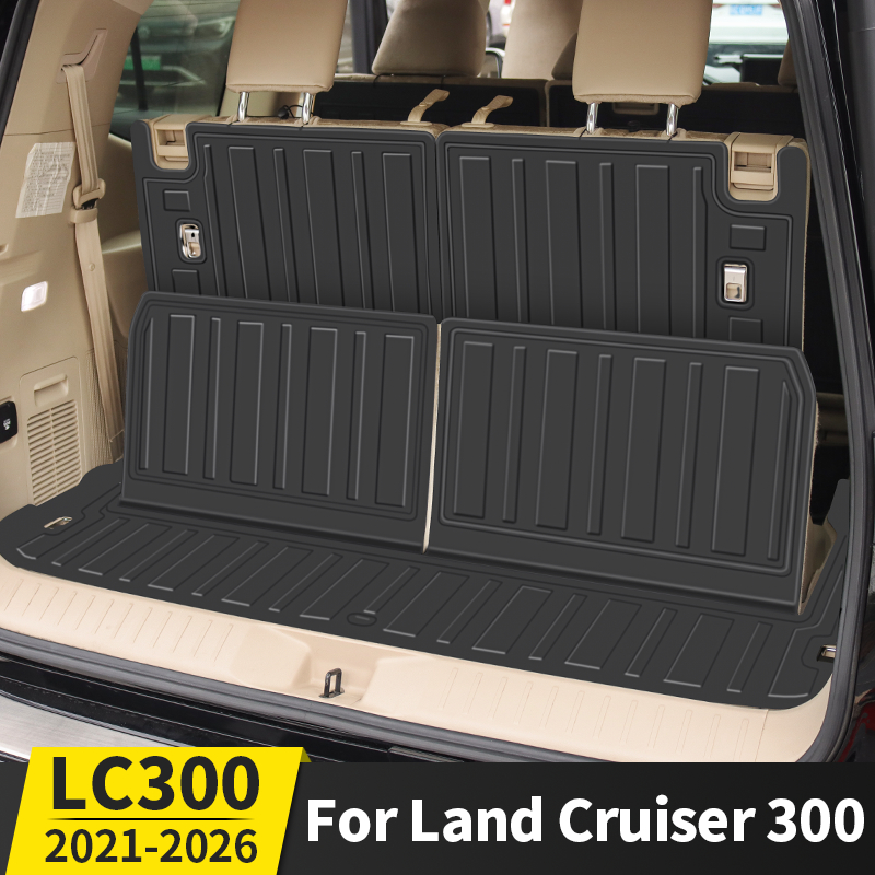 トヨタランドクルーザー LC300 300 J300 2021-2026 シートバッククッショントランクマットノンスリップ防水耐久性のあるインテリアアクセサリー