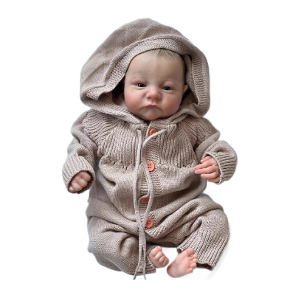 リアルな 18 インチ完成品リボーンドール、本物の赤ちゃんのような手作りアート人形 Levi ソフトビニール