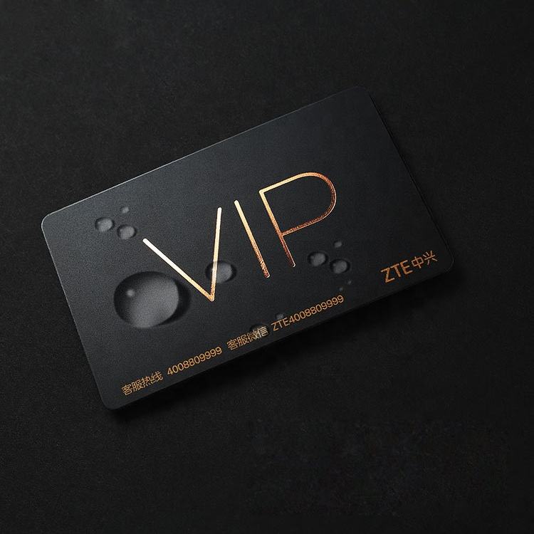 カスタマイズされたプラスチック製黒色PVCビジネス用PVC VIPカード印刷、マット光沢PVCカード印刷、サンキューカード、招待状