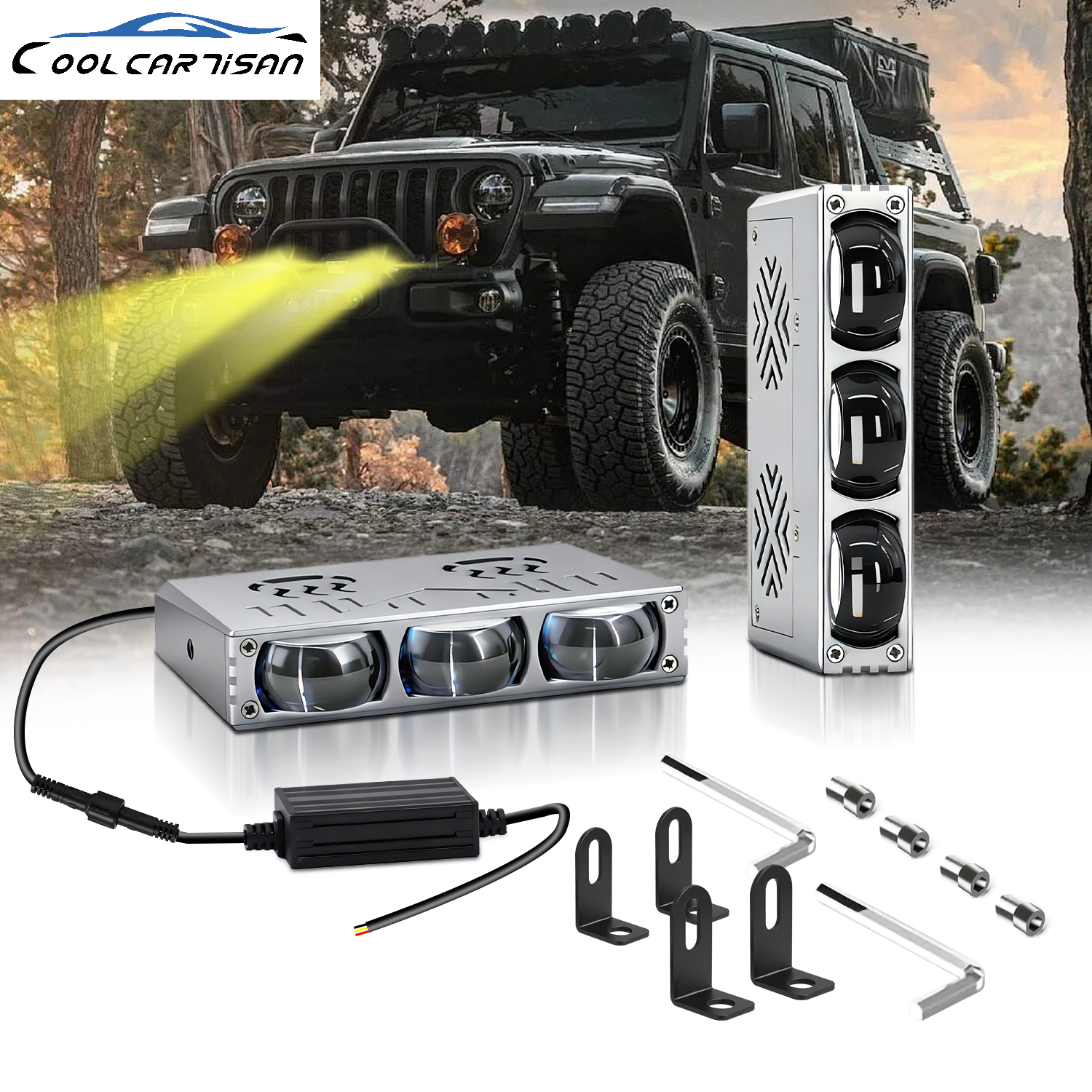 自動ワークライトバーエクスプローラーフォグランプドライビングライトオートバイランニングウインカー Led 12V 24V オフロード車ボートトラック 4x4