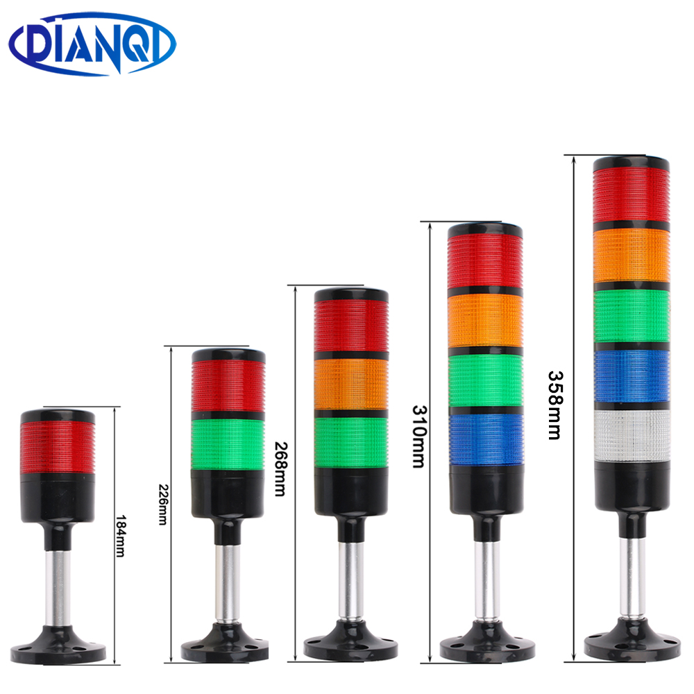LED 警告灯スタックライト工業用 CNC マシン DC 12V 24V AC 110V 220V 定常点滅ライト