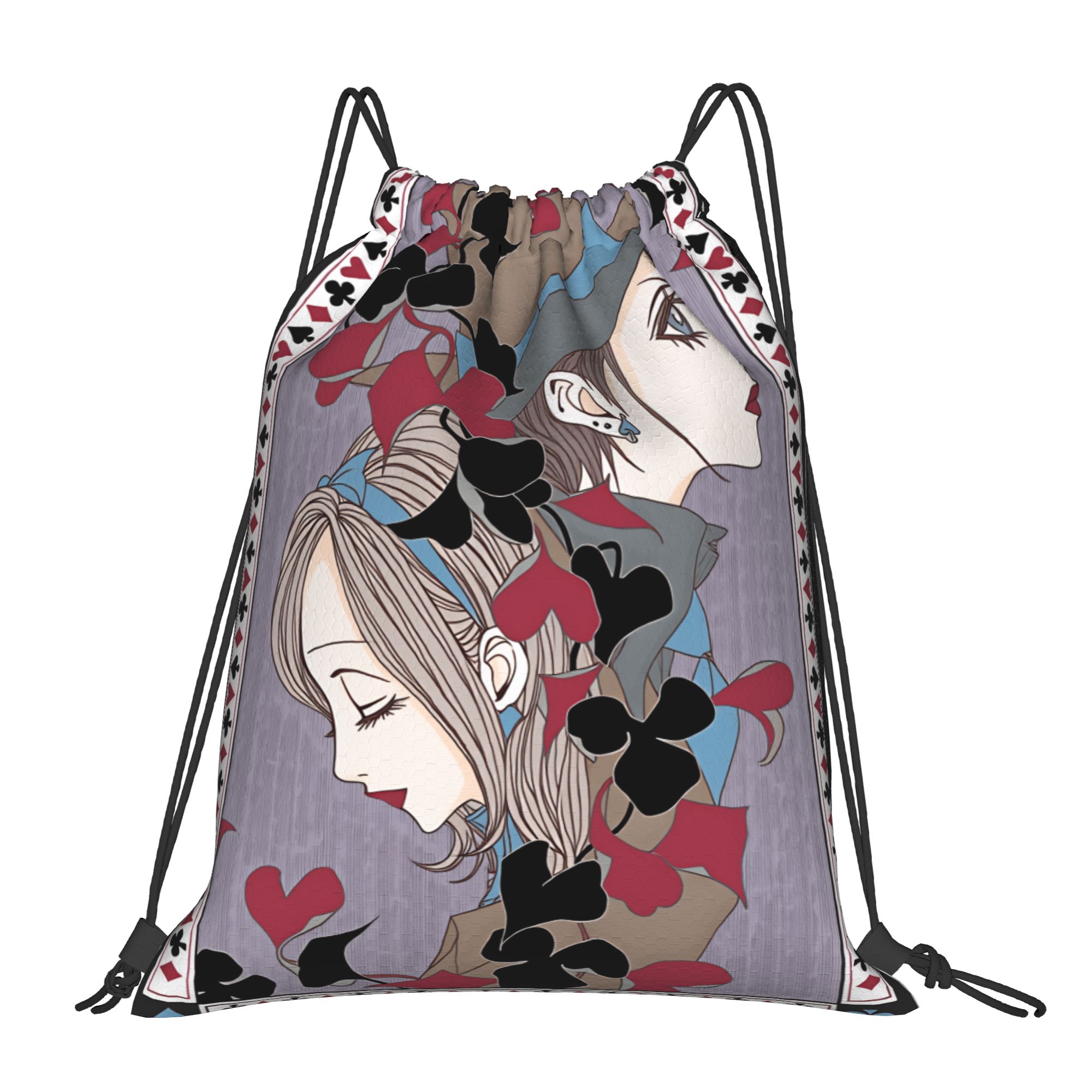 Nana Osaki コミック巾着バッグスポーツヨガ学生バックパック防水レトロサックパックストリングバッグ