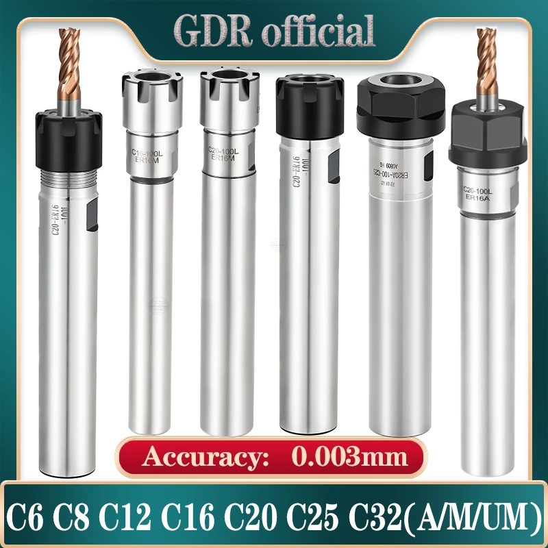 C10 C12 C16 C20 C25 C32 ER8 ER11 ER16 ER20 ER25 ER32 40 チャックコレット延長ツールホルダー延長ロッドブラケットツールコレット