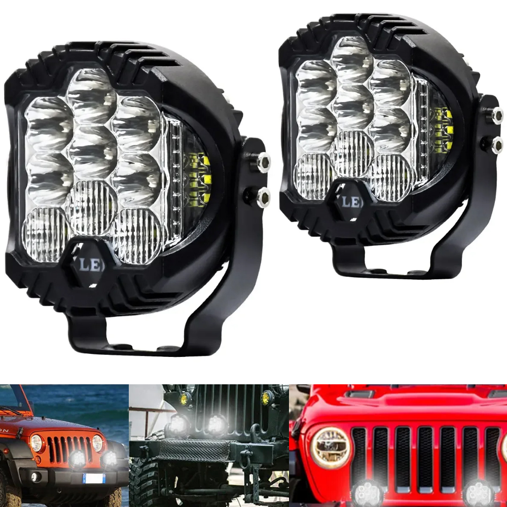 5 '' Led 検索バー中華鍋ライトハイビームヘッドライト 120 ワットマイルオートバイプロジェクターボルボトラックジープ 4x4 オフロード 12V 24V