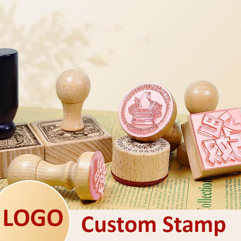 ロゴカスタム木製ゴムスタンプパーソナライズされた名前スタンプビジネスロゴカスタマイズオフィスクラフト DIY |自由なデザイン