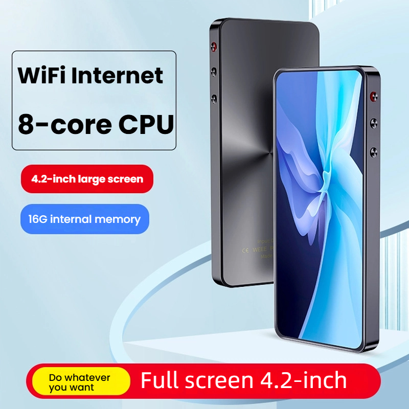 4.2 インチ HD WIFI 16 ギガバイト MP3 プレーヤー Bluetooth 5.0 タッチスクリーン HIFI メタル MP4 音楽プレーヤーサポートビデオ TF カードポータブルウォークマン