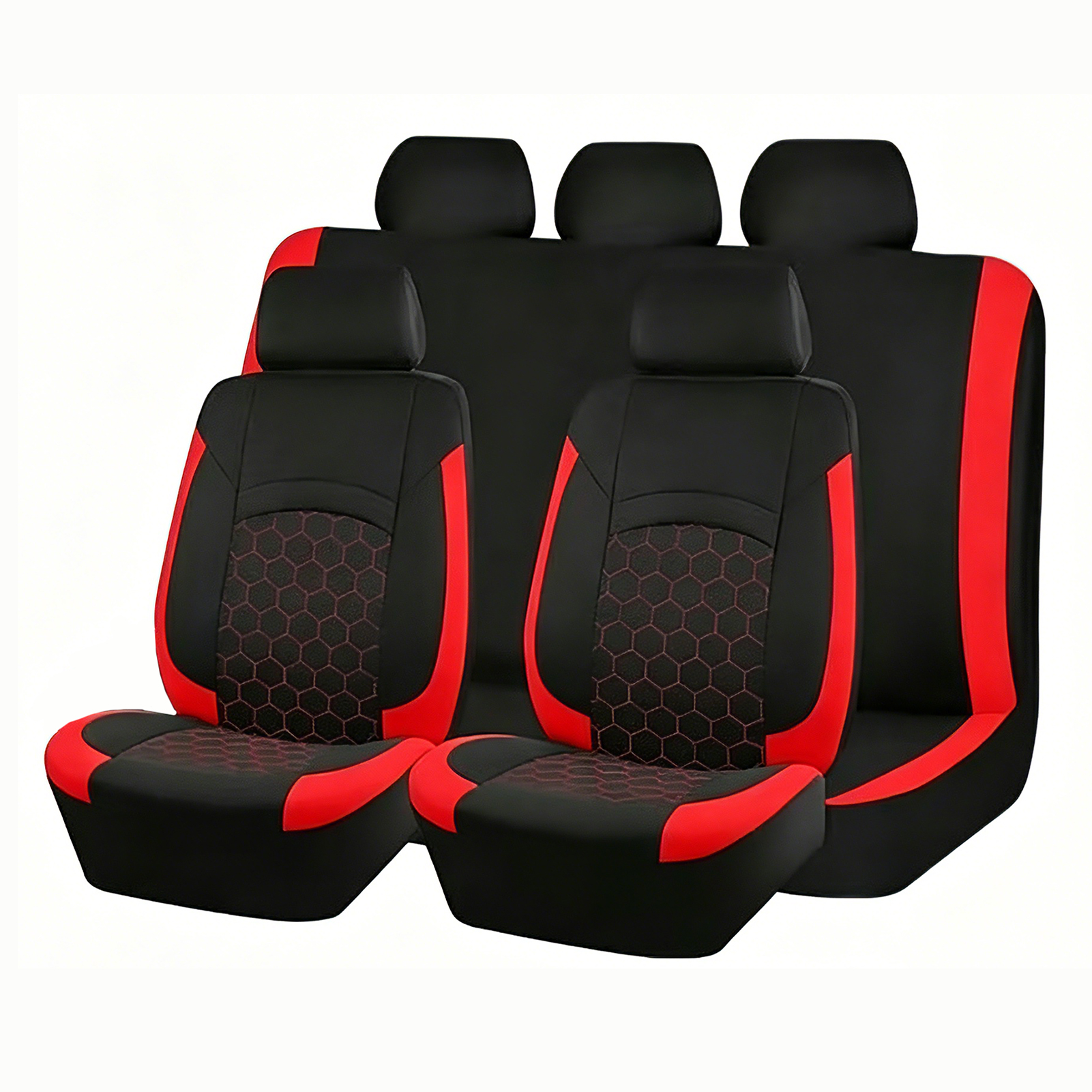 ユニバーサルオールシーズンカーシートカバーセット 9 ピース PU レザーフロントおよびリアシートカバーフロントシート互換性
