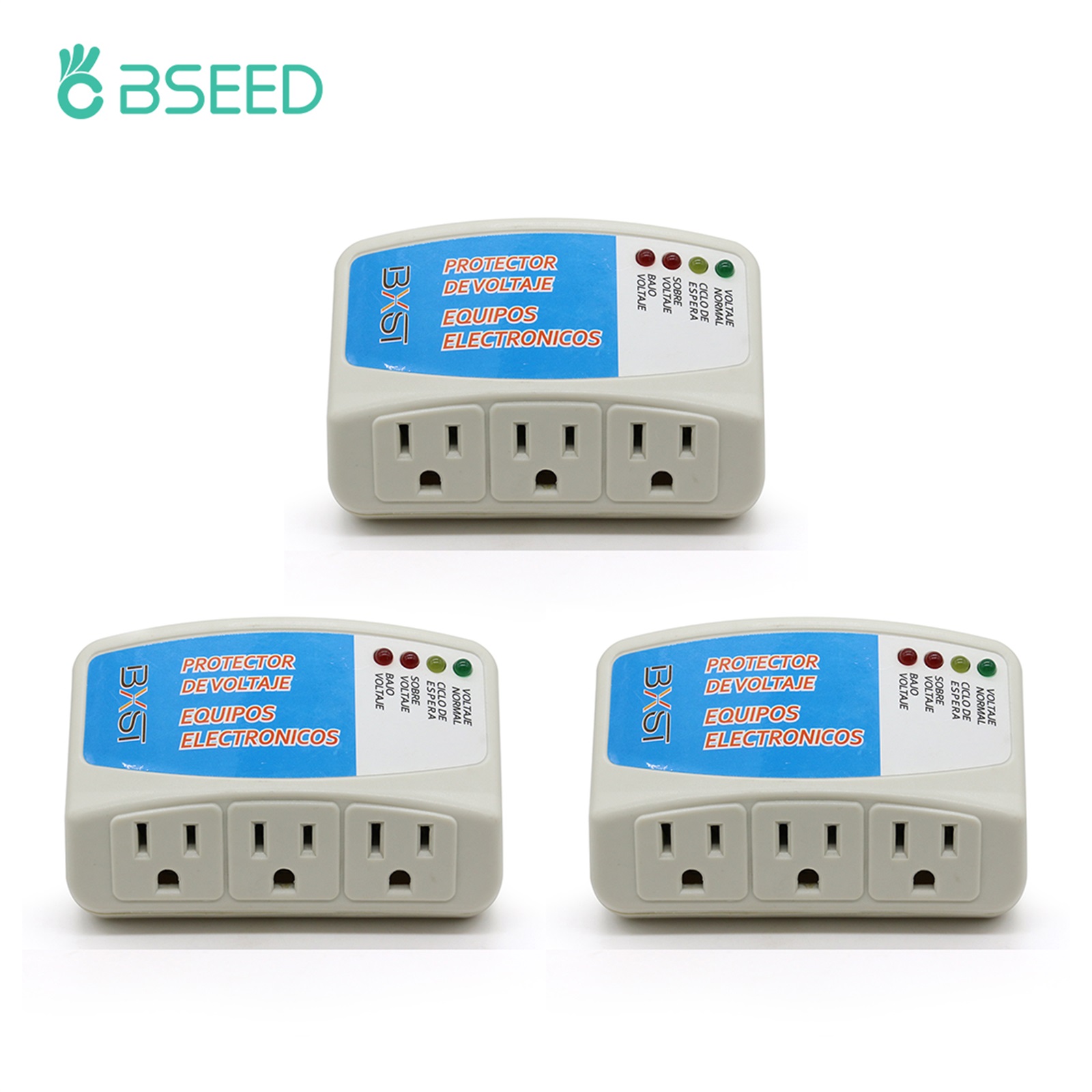 BSEED PC シリーズ パワープロテクター 米国標準ソケット ホワイト 家電サージプロテクター 電圧 50 Hz-60 Hz 壁コンセント