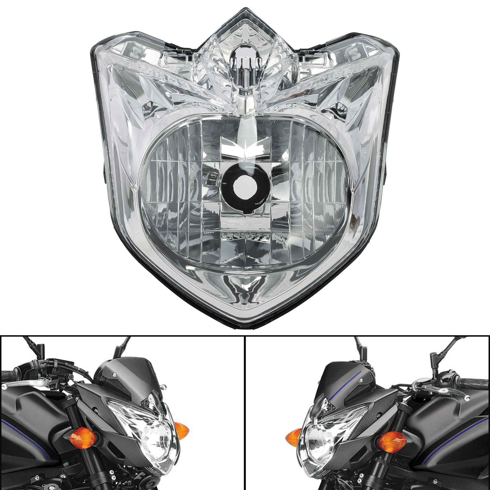 クリアヘッドライトアセンブリヤマハ FZ8N FZ8-N 2010-2013 XJ6N XJ6 流用 N 2009-2016 オートバイ