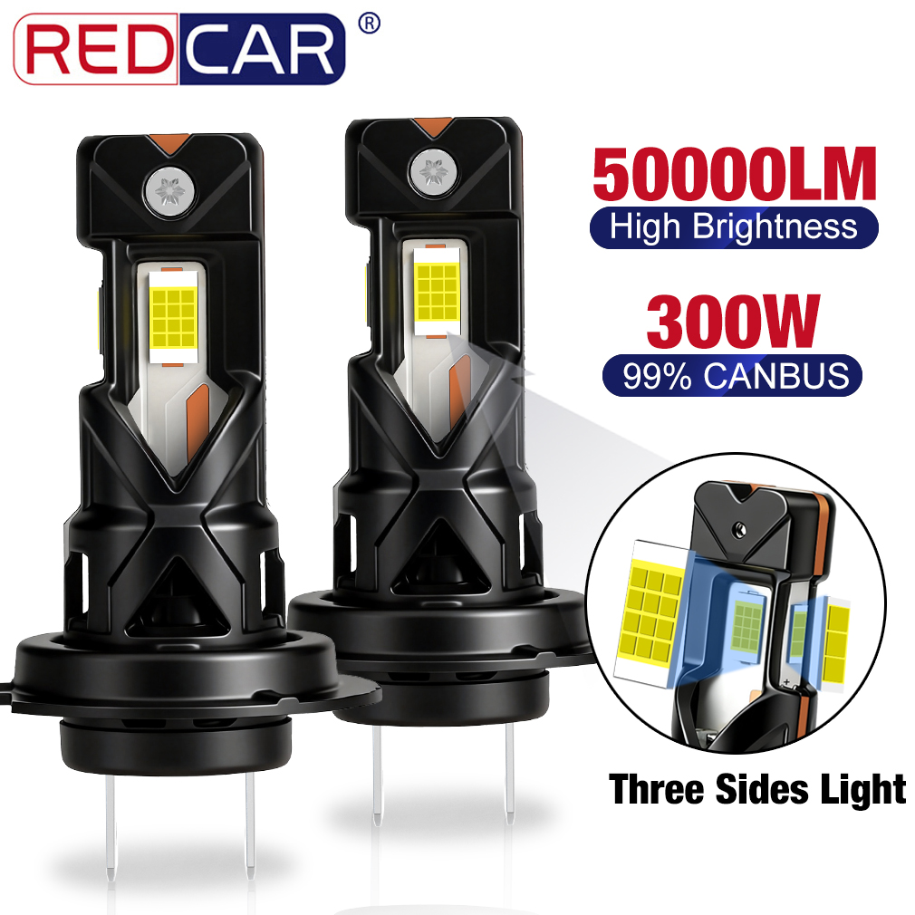 300 ワット H7 LED ヘッドライト Canbus H1 H3 H11 9005 HB3 LED 電球ワイヤレスファンターボ駆動ヘッドランプ三面電球 12V
