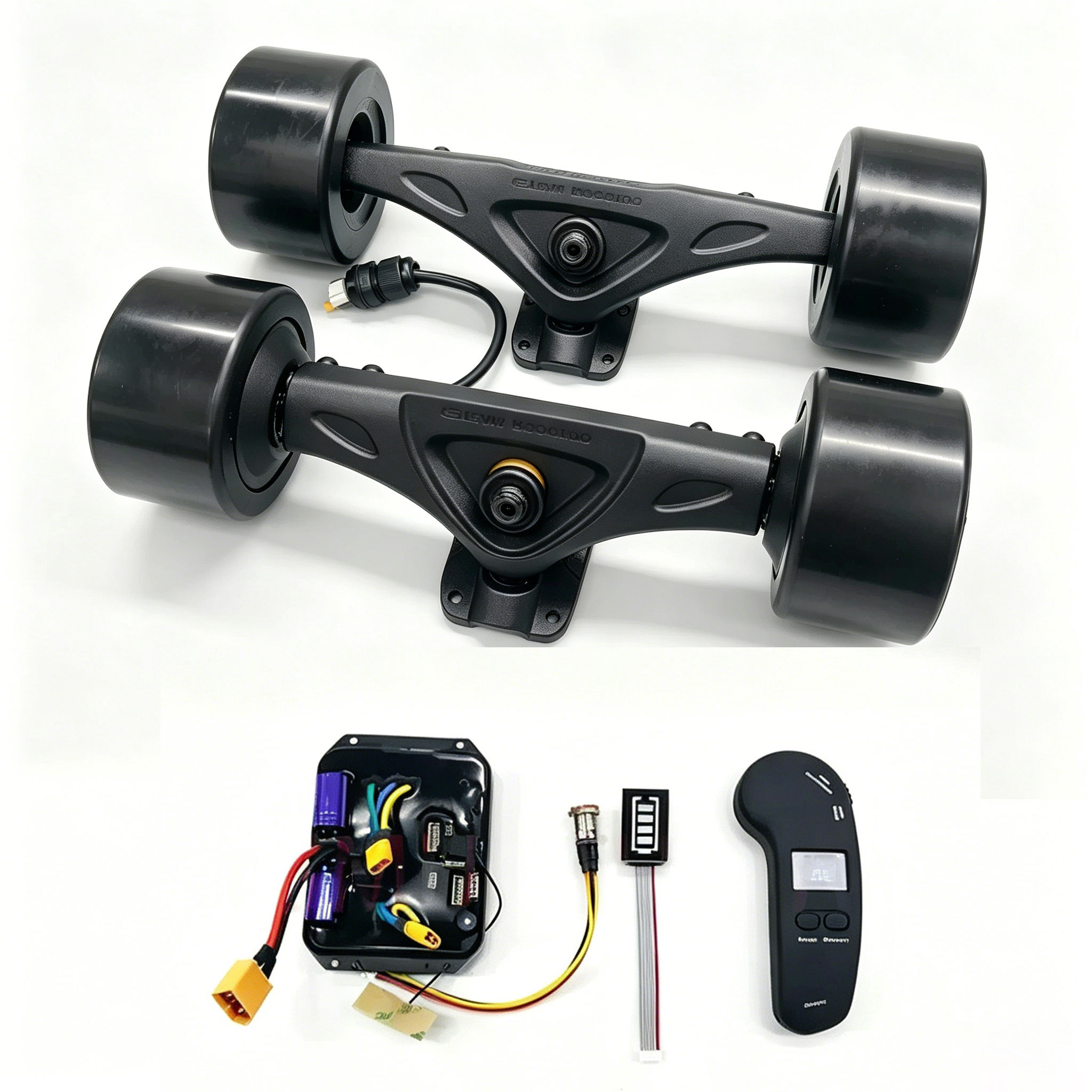 96 × 53 ミリメートルデュアルハブモーターキット 450 ワット x2 電動スケートボードドライブトラック E スケートロングボードデュアルドライブパワートレイン部品 36V ESC
