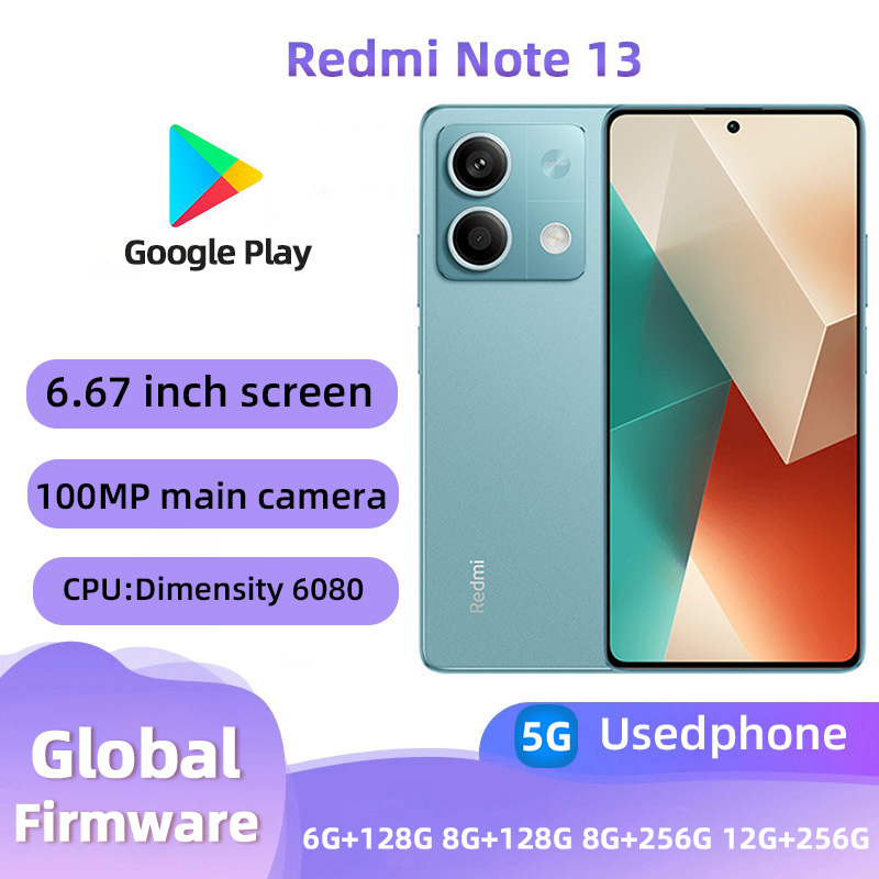 Redmi Note 13 5G Android 6GB ROM 128GB 100MP 2400*1080 120Hz 64MP 5000mAh 中古電話