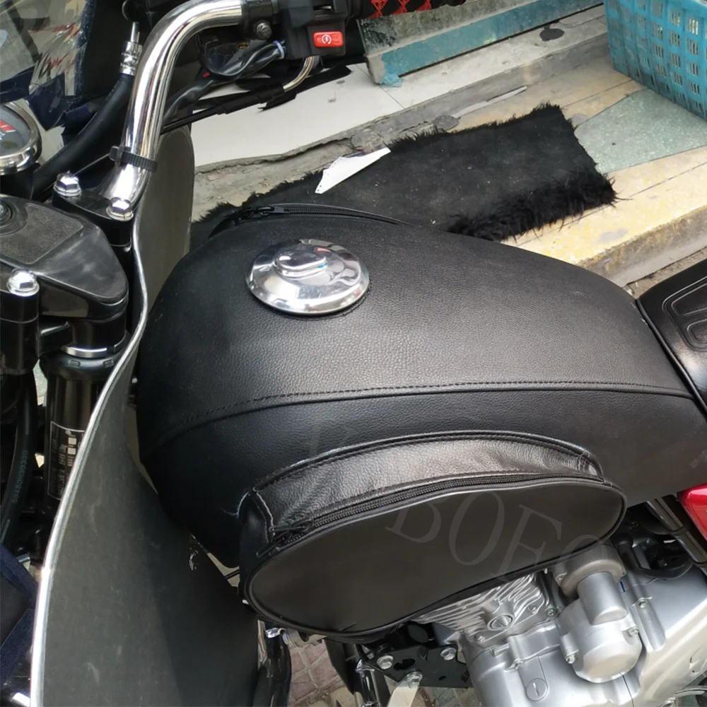 オートバイ GN 125 防水性と耐摩耗性燃料タンクカバーサイドパッケージ付きスズキ Haojue GN125 HJ125-8