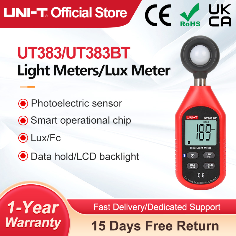 UNI-T デジタル露出計照度計 UT383BT UT383 0 〜 199,900 ルクスメーター写真照度計 FC 露出計 Luximetro