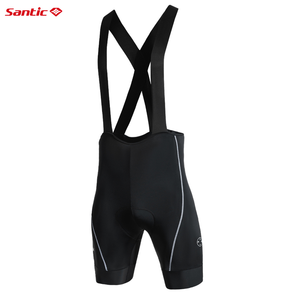 Santic 2026 メンズ サイクリング ショーツ 4D パッド入りプロフェッショナル通気性バイク ショーツ 反射要素とポケット付き KM26C05208