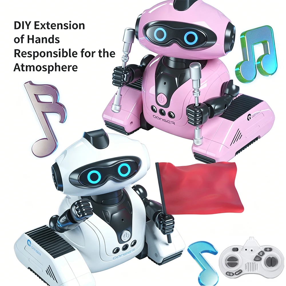 JJRC R22 RC ロボット早期教育科学普及ジェスチャー感知 DIY 音楽ダンスインタラクティブおもちゃ女の子の誕生日ギフト