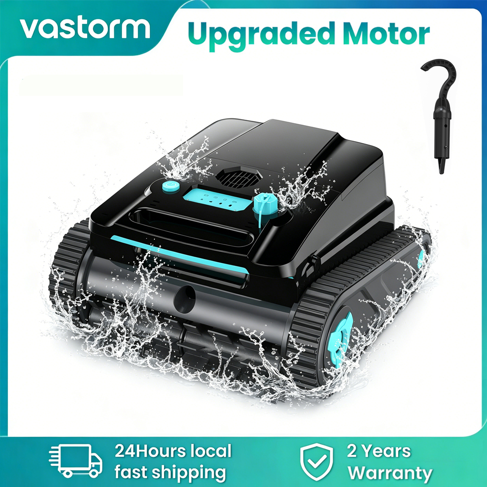 Vastorm 2026 アップグレードされた H2 ロボットプールクリーナー 120 分ランタイムセルフパーキング強力なコードレス床壁自動洗浄プール用