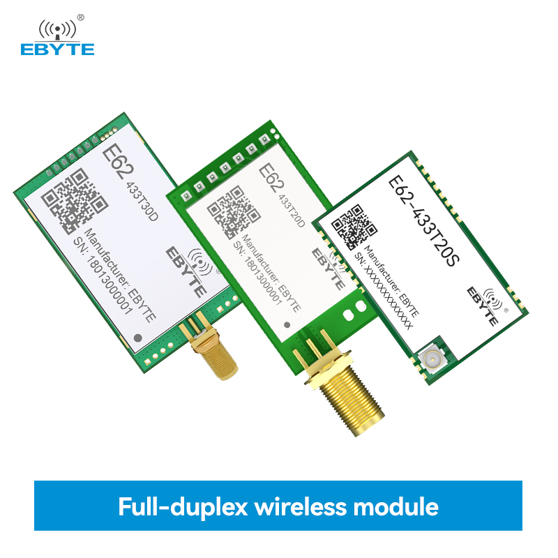 全二重ワイヤレスモジュール EBYTE E62 UART モジュール 433Mhz FHSS 20/30dBm 長距離ワイヤレス送信機および受信機モジュール