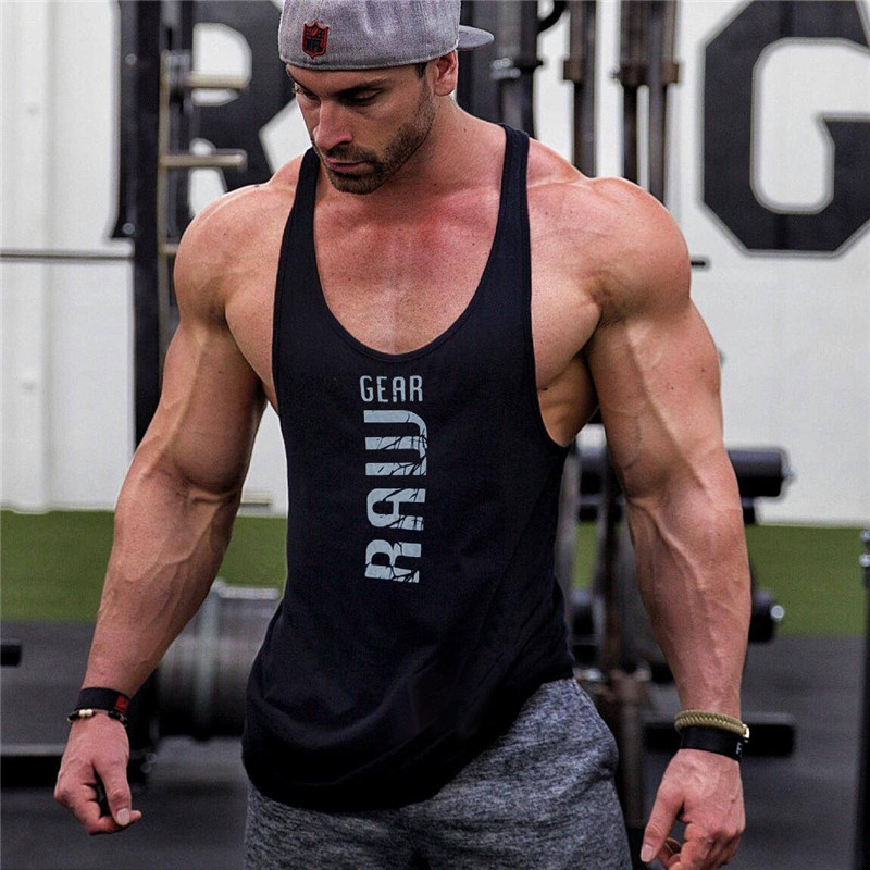 新しいメンズ綿タンクトップジムフィットネス筋肉ノースリーブシャツ男性印刷アンダーシャツバスケットボールボディービルスポーツベスト男性
