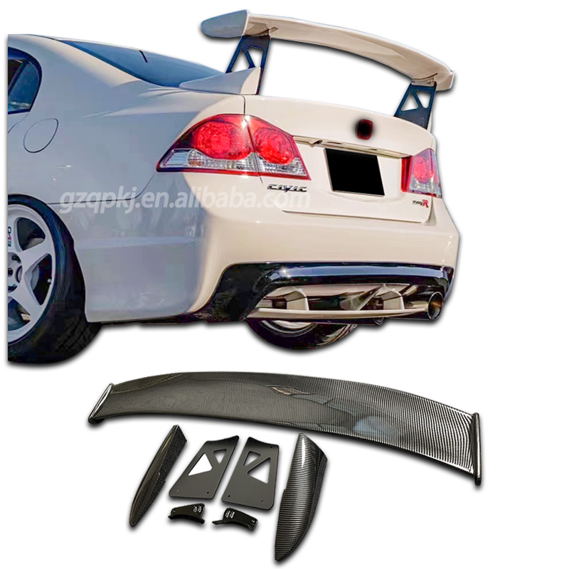 8代目ホンダ シビック FD2 アップグレード用 TYPE-R カーボンファイバー スポイラー ディフューザー シビック 無限スポイラー