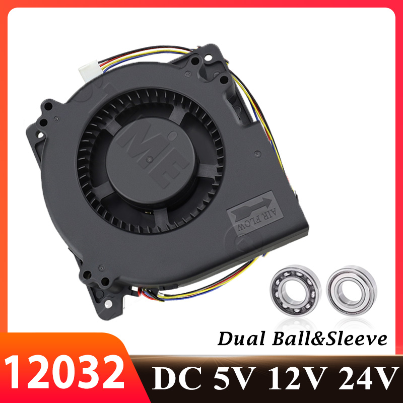 Gdstime 12032 120 ミリメートル送風ファン DC 24 V 12 V 5 V 冷却ファン 4PIN USB 120 × 32 ミリメートルターボ送風機ボール/オイル BBQ クーラー 2PIN 遠心ファン