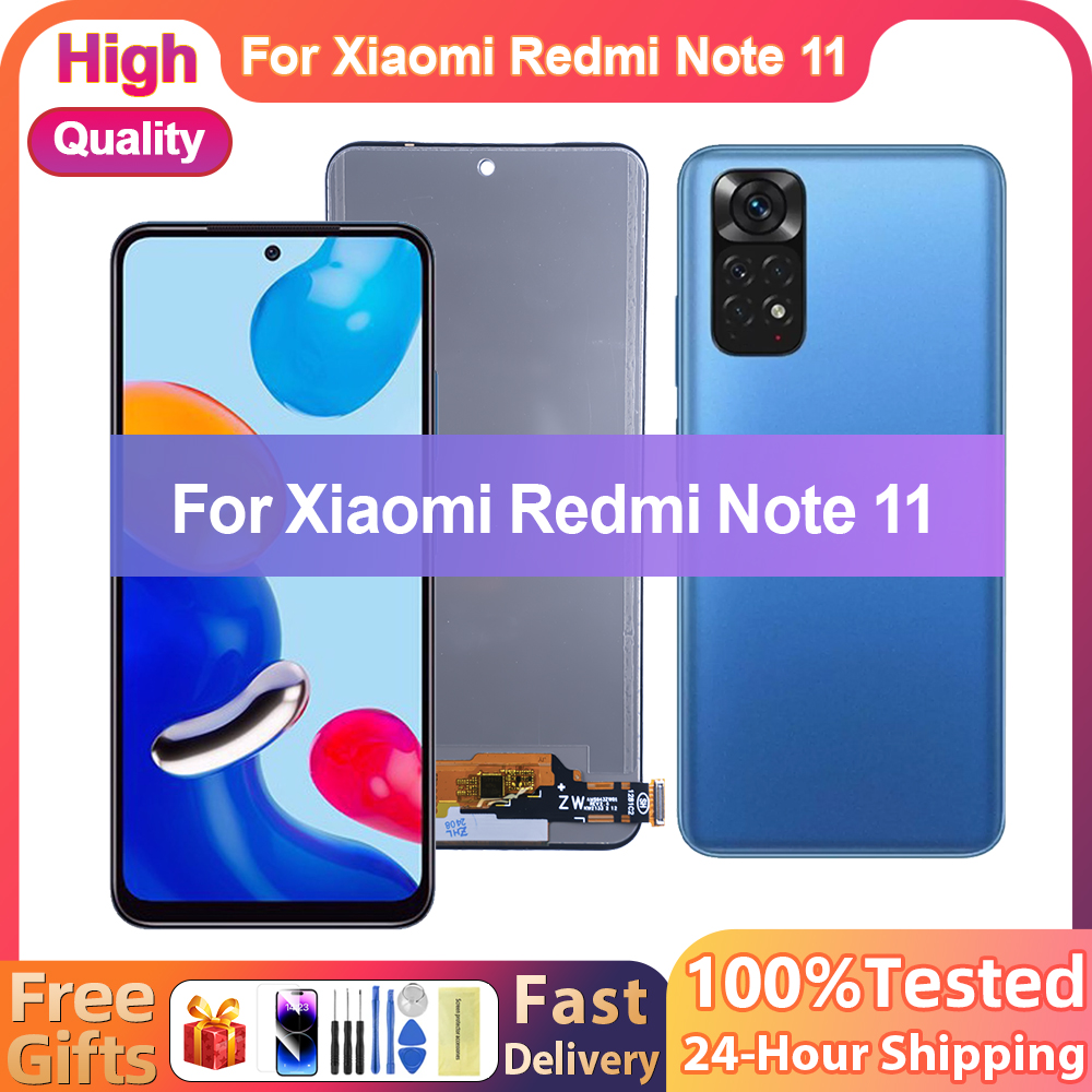 AMOLED ディスプレイ Xiaomi Redmi 注 11 LCD タッチスクリーンデジタイザパネルアセンブリ 2201117TG 、 2201117TI スクリーンディスプレイ交​​換