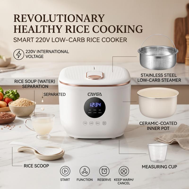 3L スマート多目的炊飯器デジタル電気ミニ炊飯器ノンスティックコーティングセラミック内釜ご飯