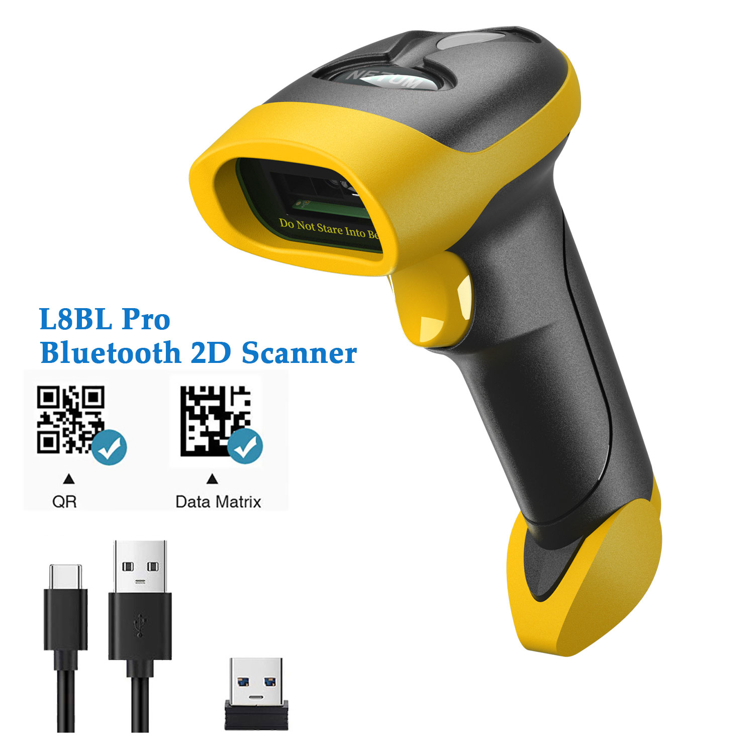 NETUM L8BLPro Bluetooth ワイヤレス 2D バーコード スキャナ QR バーコード リーダー PDF417 pos スキャン用自動検知