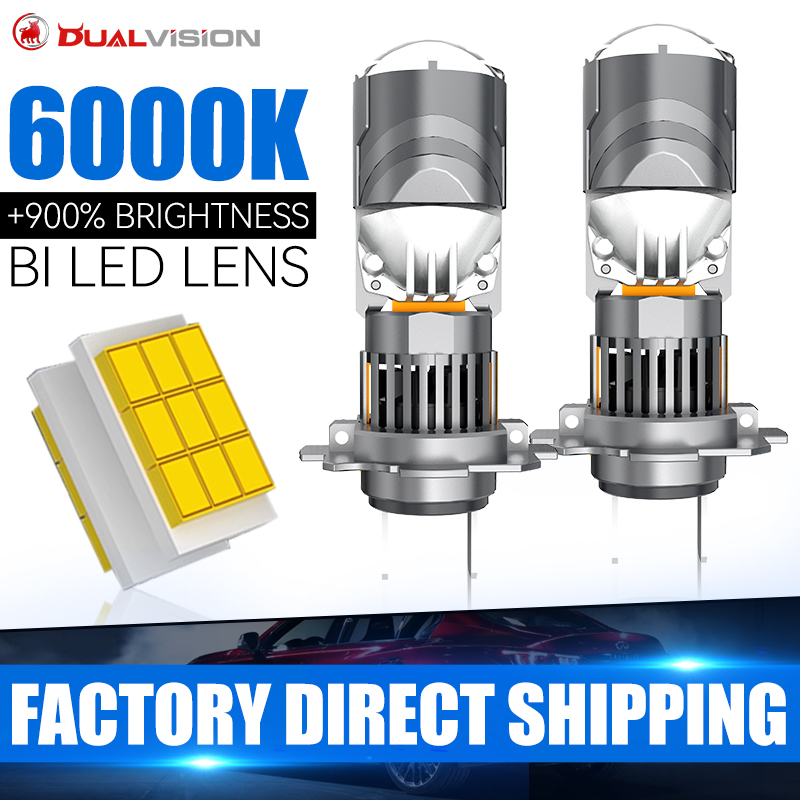 H7 H11 Bi LED プロジェクターレンズ車のヘッドライト Canbus H8 H9 9005 HB3 9006 HB4 9012 HIR2 自動 LED ライトターボライト Hi/Low 電球 12V