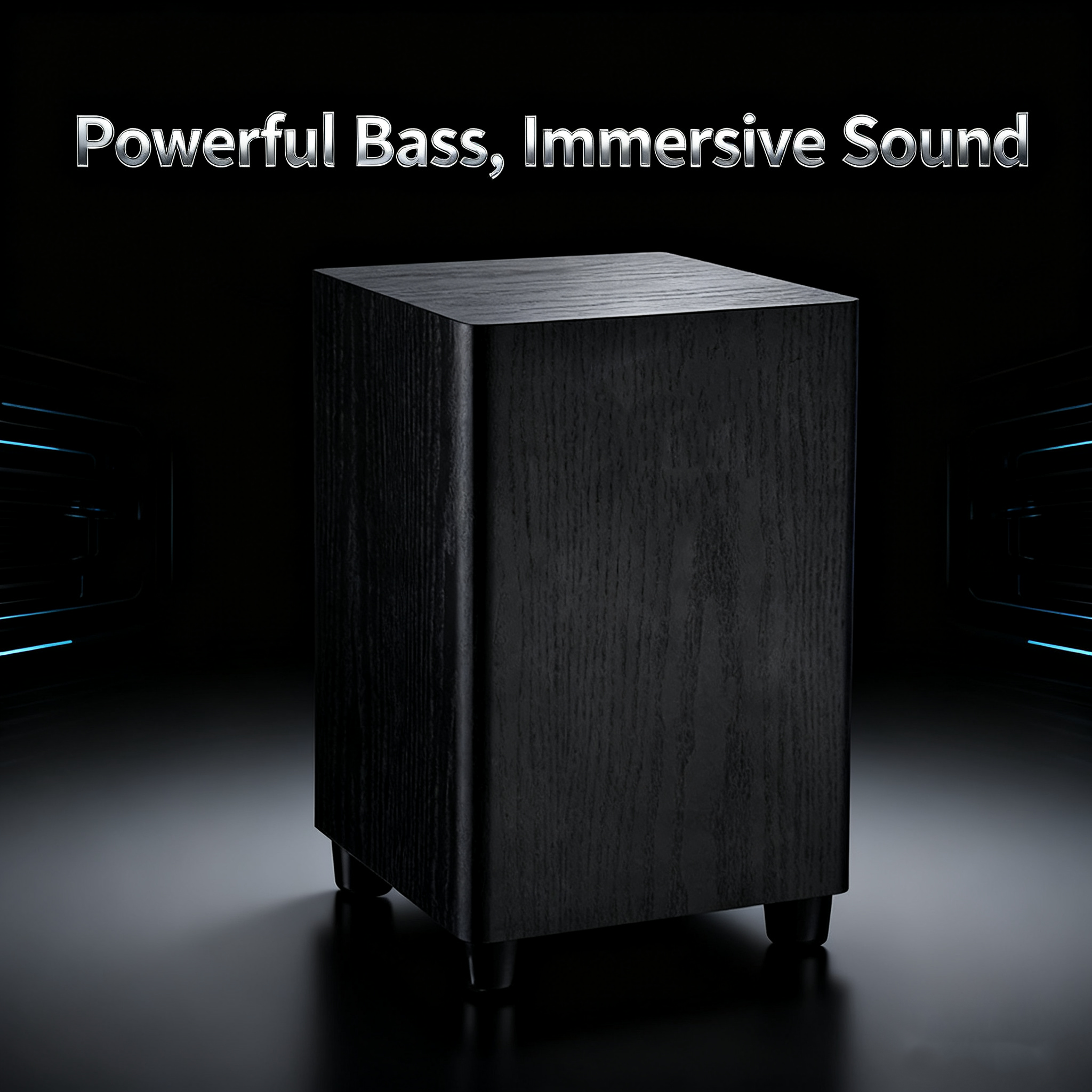 IBASS 6.5インチ サブウーファー 100W ホームシアタースピーカー 床圧ブースト音響構造 サウンドバーと互換性あり RCA接続