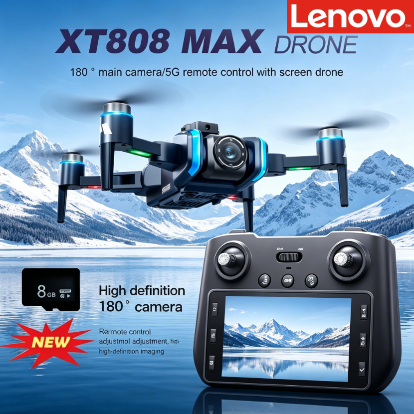 Lenovo XT808 Max GPS 折りたたみ式 RC ドローン 8K デュアルカメラ 5G WiFi FPV ブラシレスモーター空中クアッドコプター