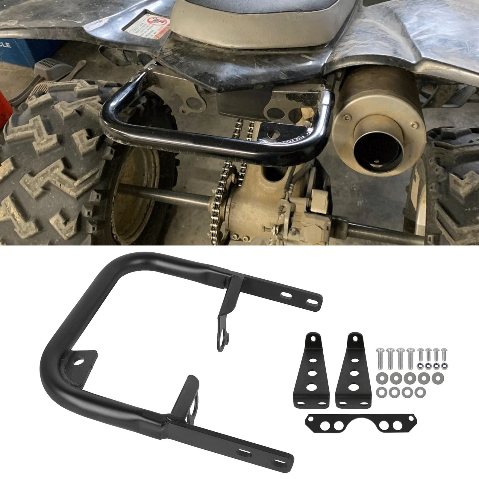 YFZ450 SE オートバイリアグラブバーバンパー荷物ラックヤマハ YFZ 450 YFZ450SE2 YFZ450SP YFZ450V 2004-2013 貨物テールラック