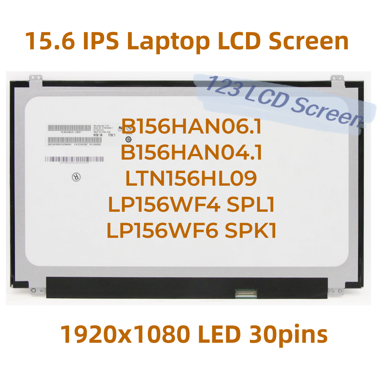 15.6 IPS 30ピン eDP ラップトップ LCD スクリーン B156HAN06.1 フィット LTN156HL09 LP156WF4 SPL1 LP156WF6 SPK1 B156HAN04.1 FHD 1920x1080 LED