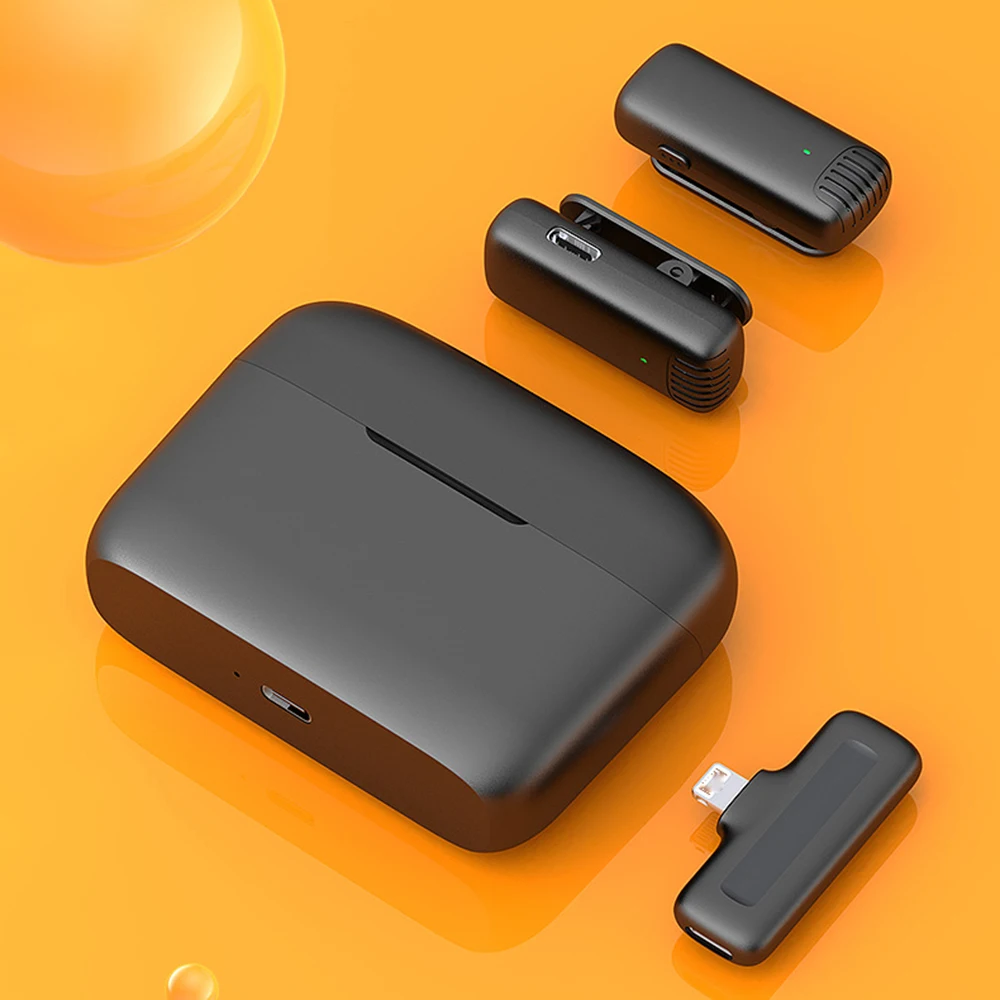 オリジナルワイヤレスラペルマイク電話ポータブルワイヤレスラベリアマイク携帯電話 Android Iphone J13 J12