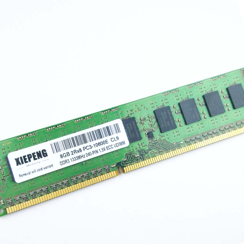 DELL PowerEdge T20 T110II R210II R310 T310 T320用 RAM 8GB PC3L 12800 DDR3-1600 アンバッファード ECC 4GB 2Rx8 PC3-10600E メモリ