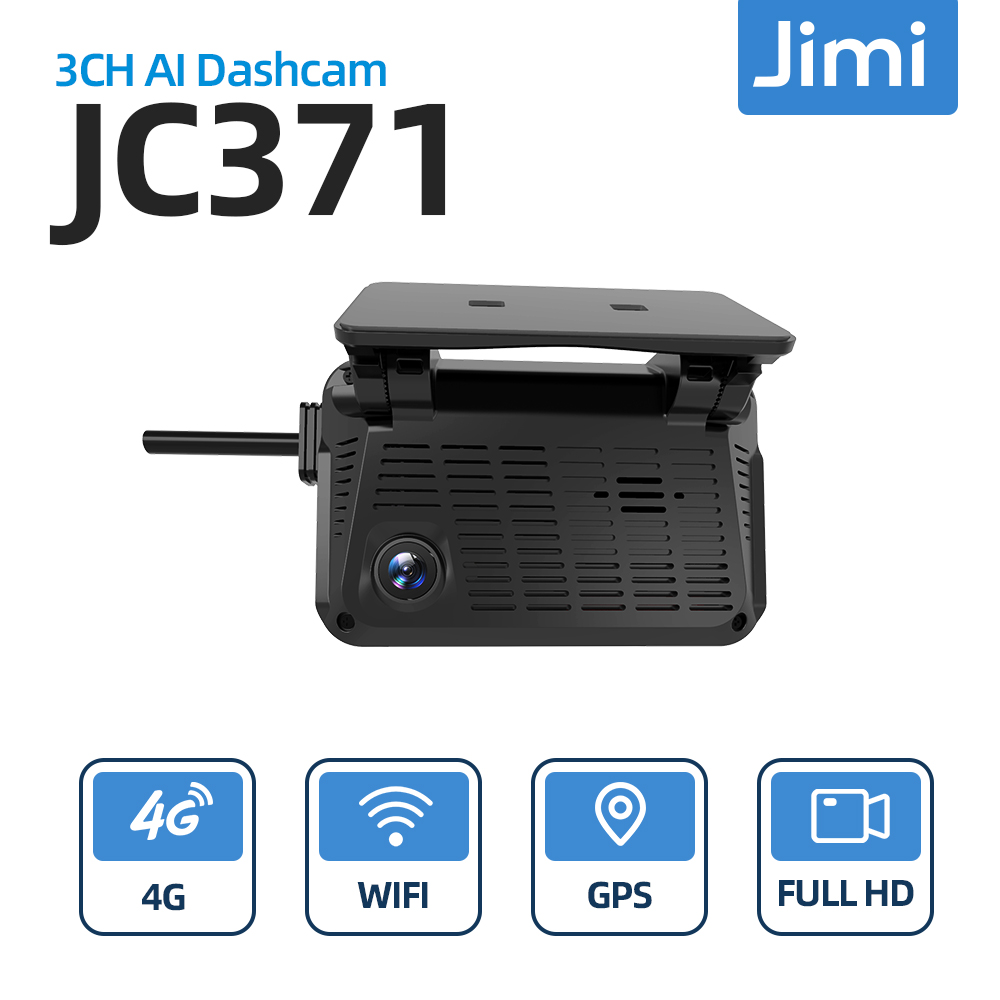 Jimi JC371 4G AI ダッシュカム 3 チャンネルライブビデオリアルタイム GPS 追跡スマートアラートクラウドストレージ Wifi カーダッシュカメラ無料アプリ