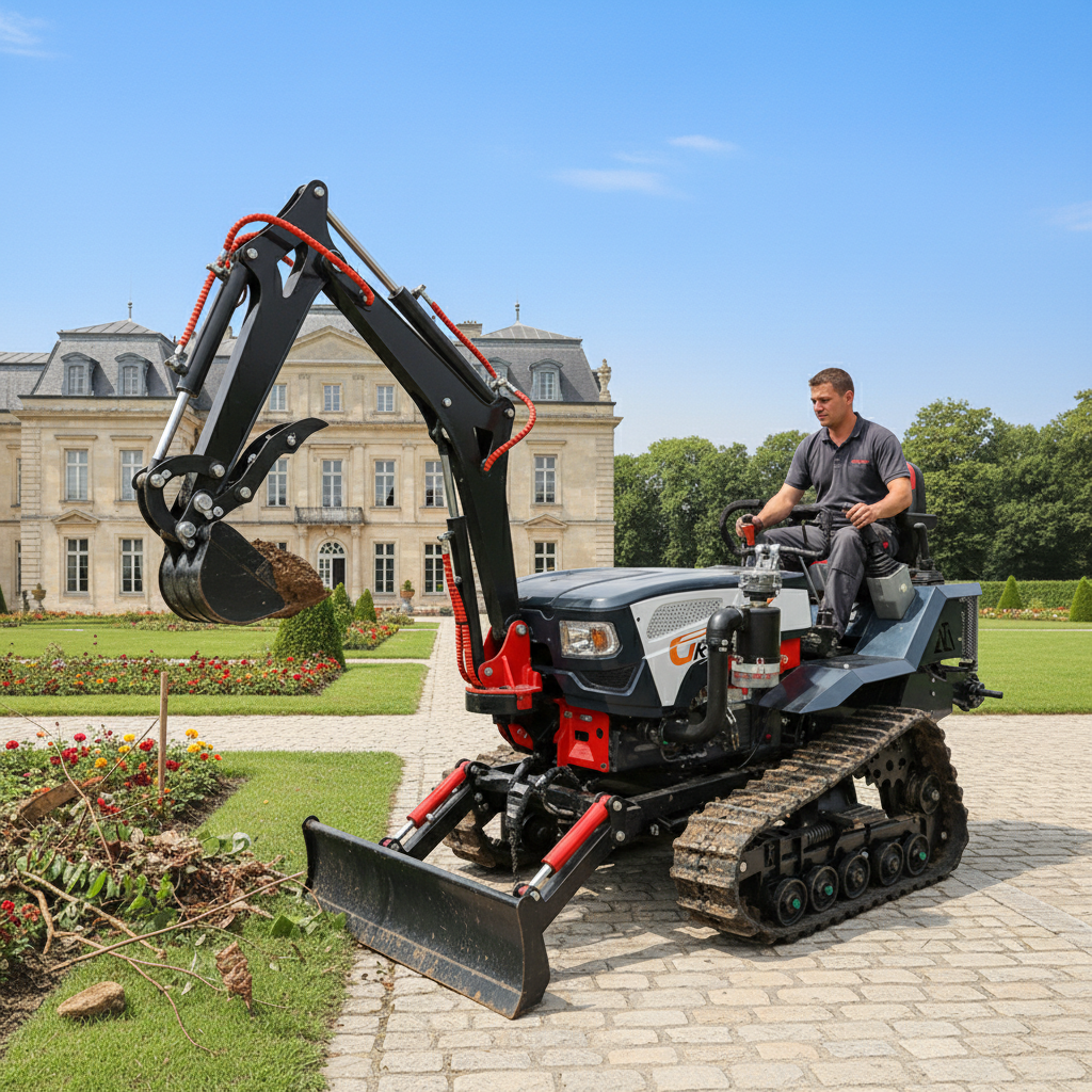 掘削機25HP 35HPディーゼル耕運機装置が付いているグレース農業ミニクローラートラクター