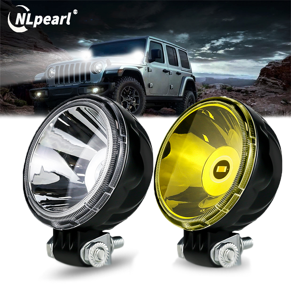 NLpearl 2 個 3 インチ Led ワークライトスポットライト 4 × 4 オフロードオートバイ車 ATV レースダートバイクピックアップトラックボートラウンドフォグライト