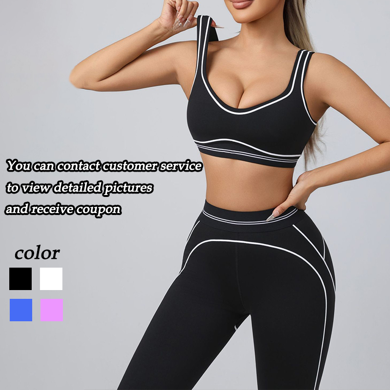 ヨガスーツ女性スポーツセットピラティス服ハイウエスト伸縮性レギンスヒップリフティングパンツギャザートップベストストリップワークアウトセット