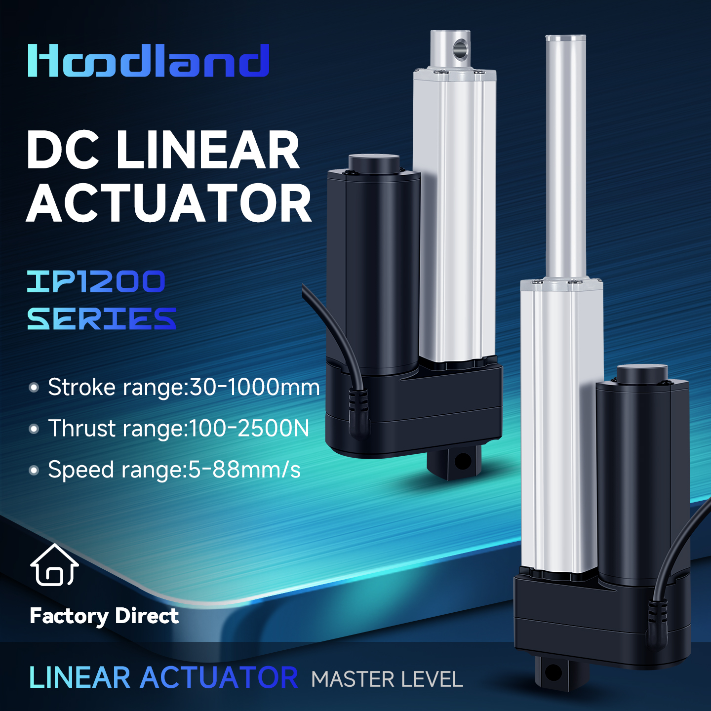 DC 12V 24V リニアアクチュエータ電動モーター 2500N ヘビーデューティアクチュエータリフト 30-1000 ミリメートルストローク長マッサージケアベッド