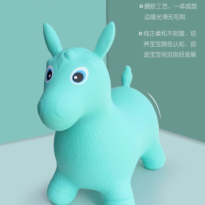 子供の乗馬ジャンプ馬プラス厚みのあるおもちゃインフレータブルジャンプ跳ねる動物おもちゃゴム馬